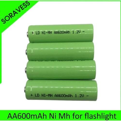 2-16Pcs Original 1.2V AA Battery Rechargeble aa Batteries 600mah 2A Baterias Ni-mh Ni Mh Rechargeable Battery for Flashlight