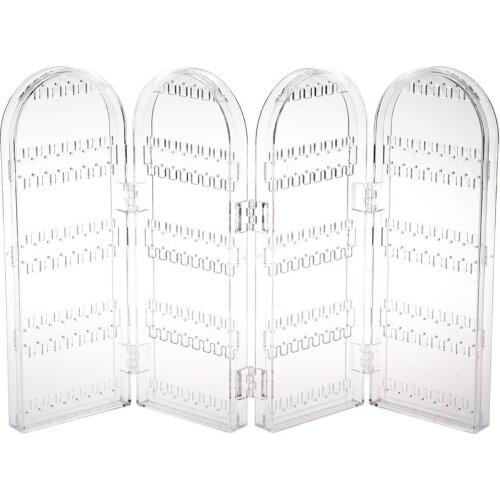 Acrylic Clear Jewelry Earrings Ear Stud 240 Hole Showcase Display Holder Stand Jewelry Packaging & Display
