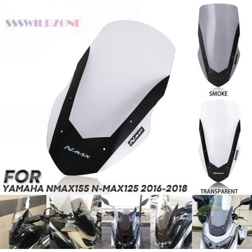 For Yamaha NMAX155/N-MAXL125 2016-2018 Front windshield motorcycle accessories with high glass guide plate windshield