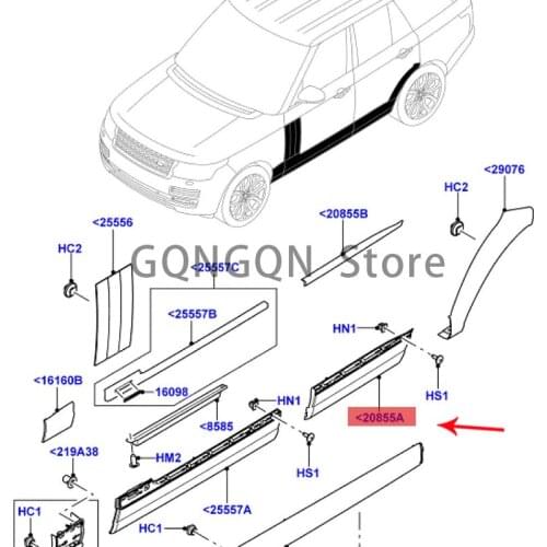 CAR applies to 13 administrative rear door trim 2013-2021lan dro ve rra nge rov er door outer trim front door anti-collision pla