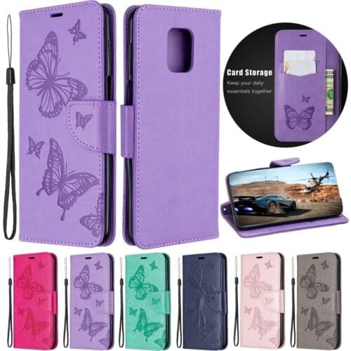 Embossed Butterfly Print Case For Redmi 9 9A 9C K40Pro Leather Flip Wallet Cover For Redmi Note10/10S/10Pro Max/9 Pro/8T/7 Pro