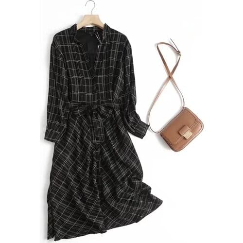 Модные платья в клетку Daveanddi China At AliExpress