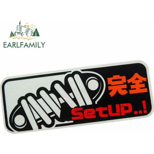 EARLFAMILY 13cm x 6.2cm For Suspension Spring Tuning Racing Car Bumper Window Stickers Suitable For SUV Vinyl Material Sticker