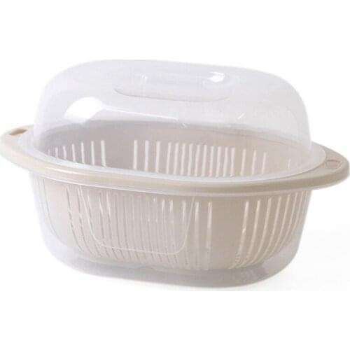 Vegetable Storage Container Fruit Separated Food Storage Container with Vents Refrigerator Fresh-Keeping Container