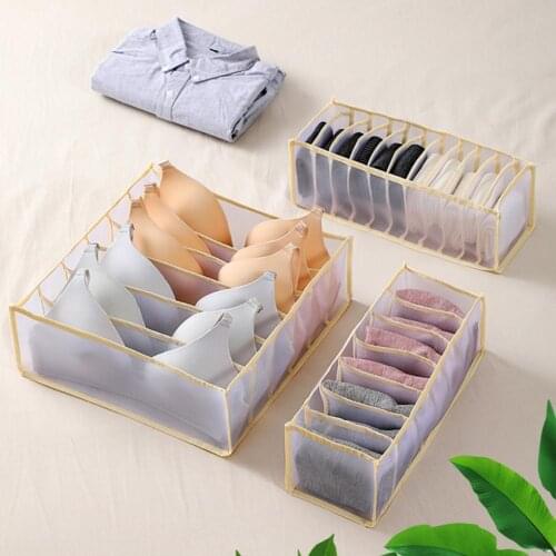 60%Hot Sales!!Underwear Bra Organizer Storage Box Washable Space-saving Cloth Panties Scarfs Bra Holder Socks Bra Divider Boxe