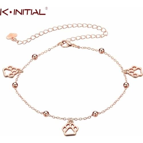 Fashion Foot Accessories Pets Bear Cat Dogs Paw Charm Anklets for Women Summer Ankle Bracelet Animal Love Pendant Jewelry