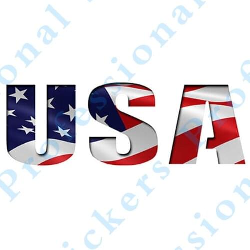 Funny 15cm x 5cm USA CUTOUT Flag DECAL Bumper Sticker Vinyl Car Truck Window America US Car Styling