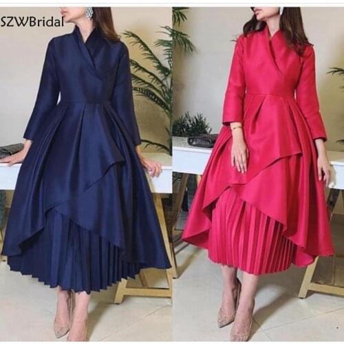New Arrival High Neck Long sleeve evening dresses 2021 Abendkleider abiye Muslim evening dress Party evening gown