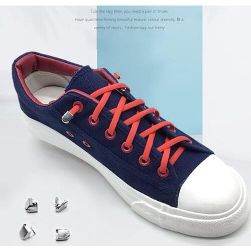 2020 New Quick Lazy No Tie Kid Shoelaces Children & Adult Elastic Shoelaces Metal Buckle Shoe Laces SLK03