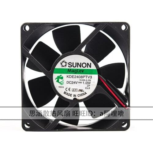New original KDE2408PTV3 8025 24V 1.0W 8CM double ball inverter cooling fan