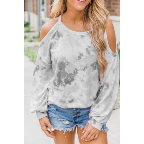 Autumn Winter Women Fashion Long Sleeve Tops Casual U Neck Shirts Autumn Winter T-Shirts Gradient S-5XL