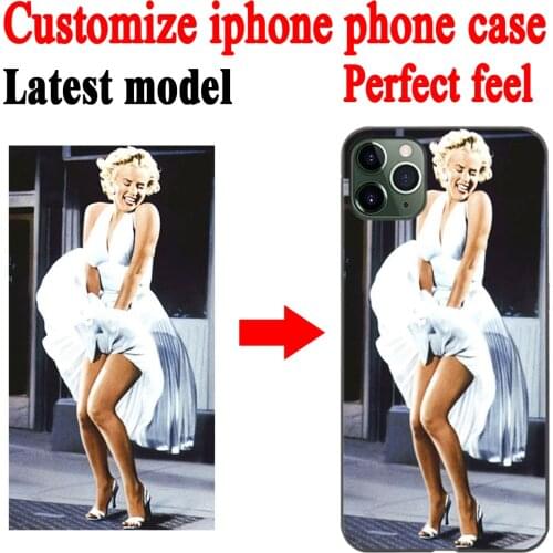 Custom Personalized Phone Case Cover Customized Picture Sotf Tpu Black for Iphone Se2 11pro Max 6 6s 7 8plus 5s 5 X XS XR Xsmax