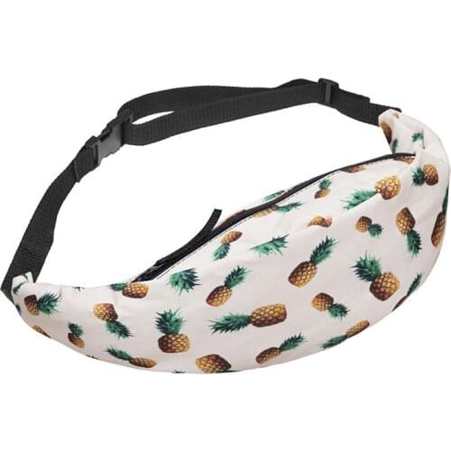 15PCS / LOT Waist Back Full Bandana Black 3D Printing Fashion Waist Bag Women Fanny Packs Belt Bum Bag Waist Packs for Men