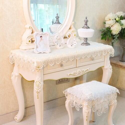 Hot European dressing tablecloth Lace dustproof cover table computer desk cloth TV cabinet shoe towel linen table cloth sale