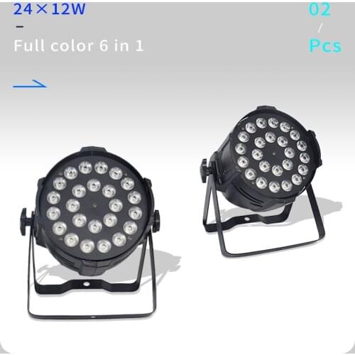 2pcs/lots 24x12w Light Aluminum LED Par 24x12W RGBW 4in1 LED Par Can Par 64 led spotlight dj projector wash lighting stage light