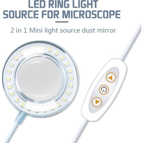 Ultrathin Adjustable Ring Light illuminator Lamp Microscope USB Plug With dust coverFor blower gun & Soldering station Repair