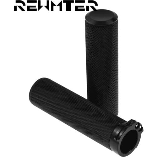 Universal Motorcycle 1" 25MM Hand Grips Handlebar All Aluminum For Harley Sportster XL 883 1200 Touring Dyna Softail V-Rod VRSC