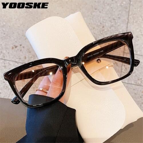 YOOSKE Brand Square Sunglasses Men Trendy Gradient Black Pink Sunglass for Women Luxury Designer Shades UV400 Goggles Female