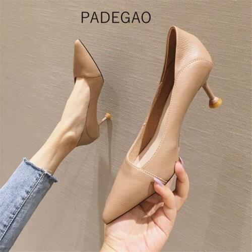 Womens Shoes 2020 High Heels OL Korean Fashion Women Shoes Vintage Casual Heels