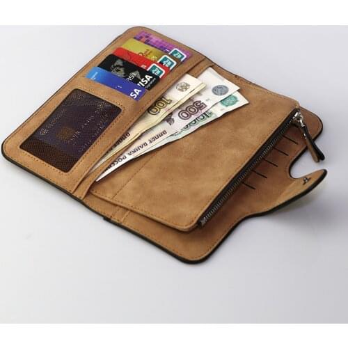 Baellerry Ladies Wallet Leather Female Purse For Women Coins Pocket Card Holder Money Bags Long Lady Clutch Phone Wallet 2021