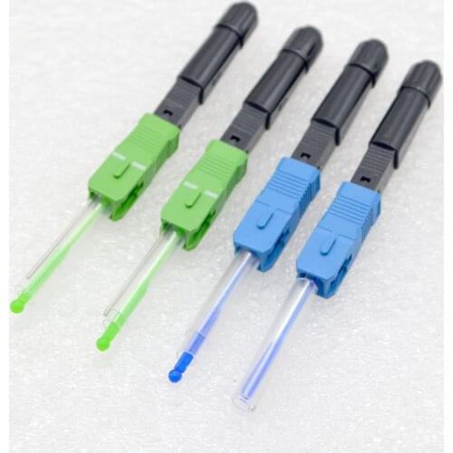 100pcs NEW Fiber Optic Quick Connector SC/UPC /APC Telecom FTTH Hot Melt Type Fast Connector Wholesale Free shipping TO Brazil