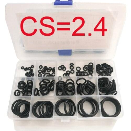 225 pcs Rubber O Ring O-Ring Washer Seals Watertightness Assortment Different Size With Plactic Box Kit Set