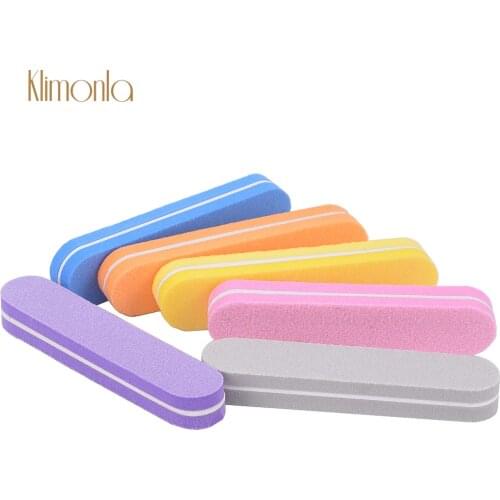 3/6/12Pcs/Lot Double-Side Nail Buffer Mini Nail File Sponge Mix Color Select UV Gel Polishing Strip Manicure Nail Art Salon