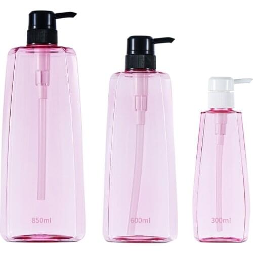 3pcs Liquid Soap Dispenser Bottle Bathroom Shampoo Body Wash Press Type Lotion Empty Bottle
