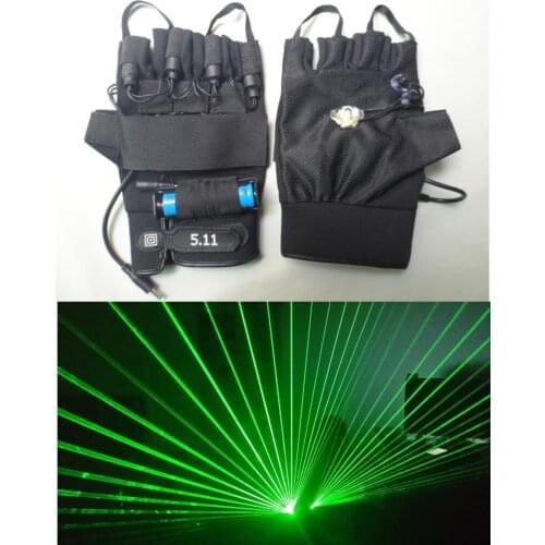 532nm Green Laser Gloves 80 beam Stage Laser lighting Chargeable DJ Club Show Left or Right hand 1pc Fantasy Cool Laser Lighting