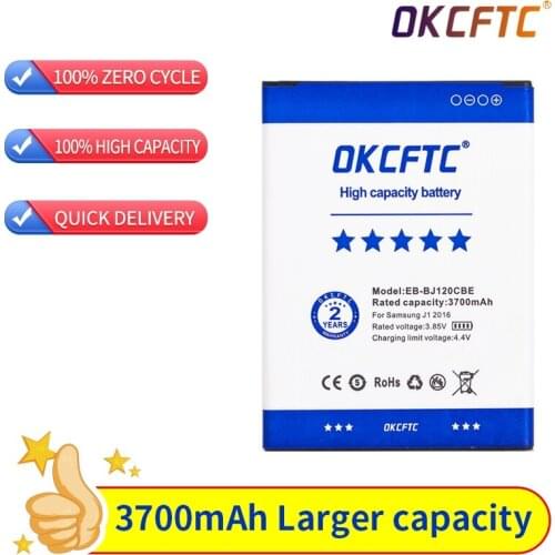 3700mAh Rechargeable Battery For Samsung Galaxy J1(2016) J5 Version J120 J120F J120A J120T Smart Phone Battery EB-BJ120CBE