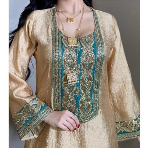 Satin Abaya Dubai Kaftan Muslim Dress Turkey Islam Djelaba Robe Longue Femme Musulman African Dresses For Women Caftan Marocain