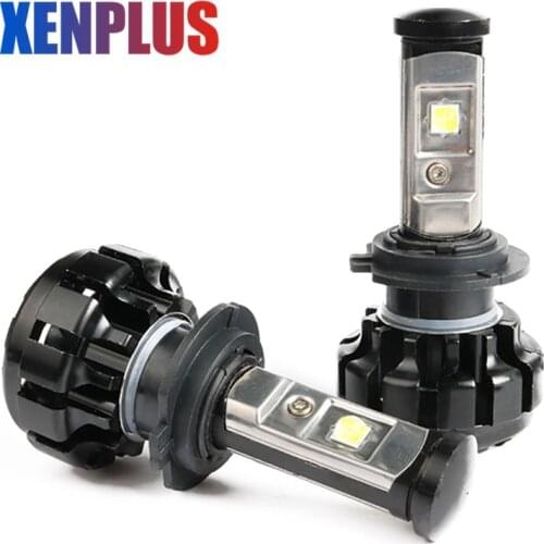 Xenplus 2pcs Car Led headlight H7 H4 H1 H3 H11 H8 H9 9005 9006 V18 turbo Fog lamp 6000LM 12V 24V Cree XHP50 Chip Auto light bulb