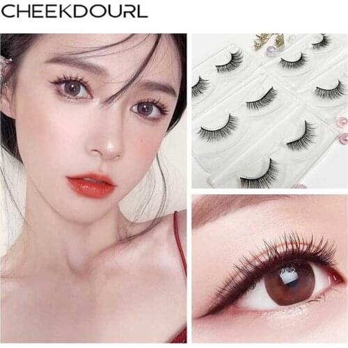 CHEEKDOURL 3D Faux Mink Eyelashes Natural Thick False Eyelashes Dramatic Fake Lashes Makeup Extension Eyelashes tool