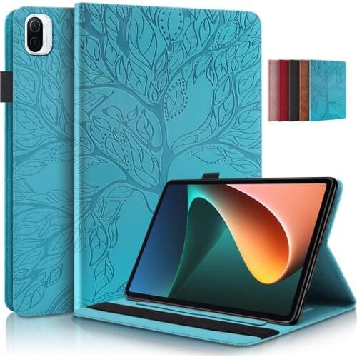 For Mi Pad 5 Pro Case 3D Tree Embossed for Xiaomi Pad 5 Case Soft TPU Cover for Xiaomi Mi Pad 5 Pro MiPad 5 MiPad5 Case Tablet