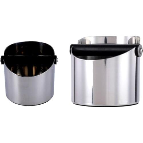 Coffee Knocking Box Espresso Knock Barrel Stainless Steel Grind Waste Storage Bin Coffee Powder Container Slag Bucket
