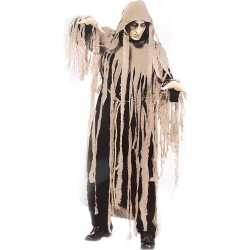 Unisex Halloween Cosplay Costumes Zombie Vampire Bloodsucker Demon Devil Cosplay Dress Tassels Long Gown Holiday Party Dresses