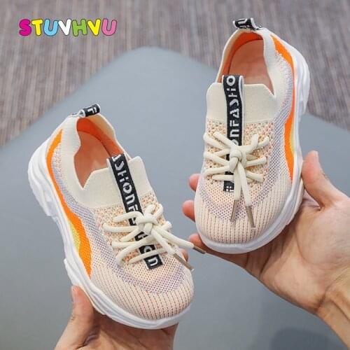 Sports Shoes for Children Sneakers Spring and Autumn New Boys Shoes Mesh Breathable Girls Running Sneakers Knitted Net Kids Shoe