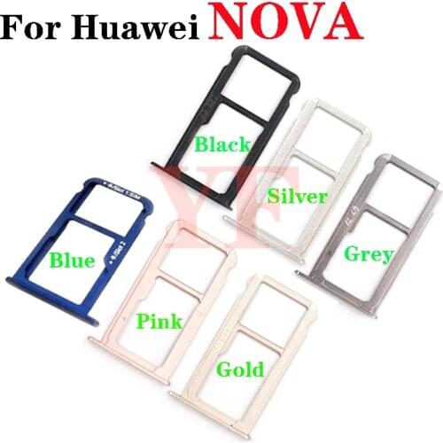 Sim Micro SD Card Tray For Huawei NOVA CAN-L01 L02 L03 L11 L12 L13 Memory SIM Card Connector Holder adapter Replacement Parts