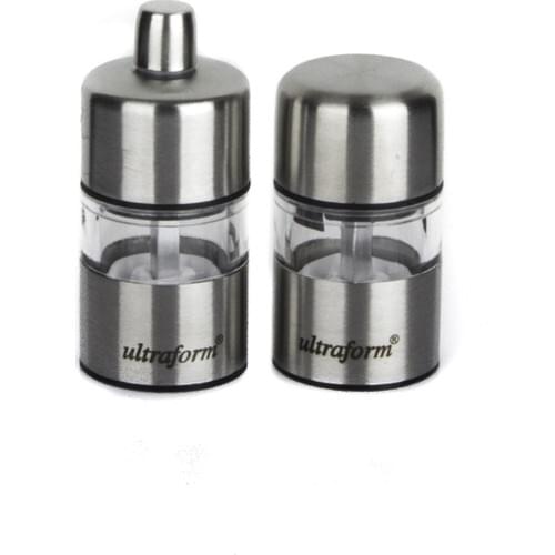 Ultraform Metal Pepper and Salt Mill Set 7 Cm