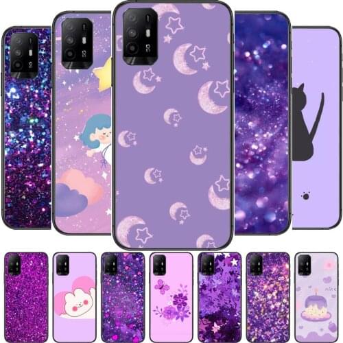 Fashion Purple stars ShinyFor Realme C3 Case Soft Silicon Back cover OPPO Realme C3 RMX2020 Coque Capa Funda find x3 pro C21 8 P