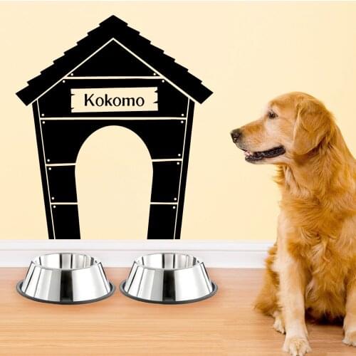 Cartoon Custom Pet Dog Name Kennel Wall Stickers Self Adhesive Art Wallpaper Living Room Puppy Wall Decals