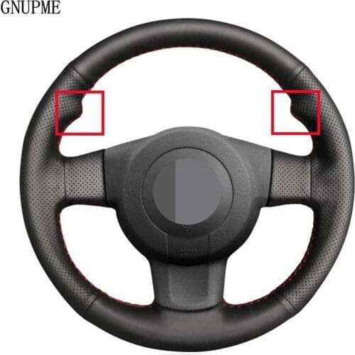 Soft Black Artificial Leather Car Steering Wheel Covers For Seat Leon (1P) FR 2007 Leon (1P) Cupra 2007 Ibiza (6L) FR 2006