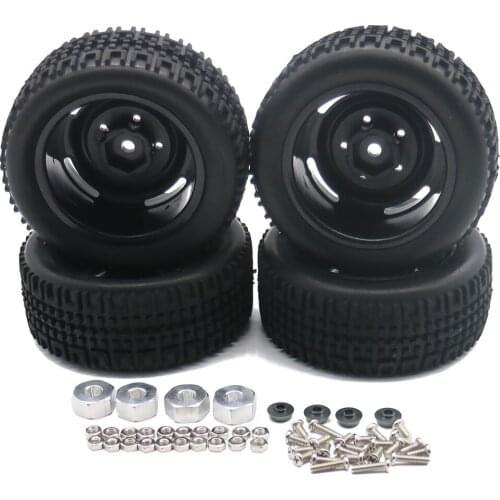 WPL Upgarde Part RCAWD Plastic 6 Spokes 7 Spokes Rally Pattern Wheel Rim Tyre Set For C-14 C-24 Truck&Crawler