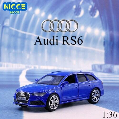 Nicce 1:36 Scale Audi RS6 Station wagon Diecast Alloy Metal Luxury Car Model Pull Back Car For Children Toys With Collection