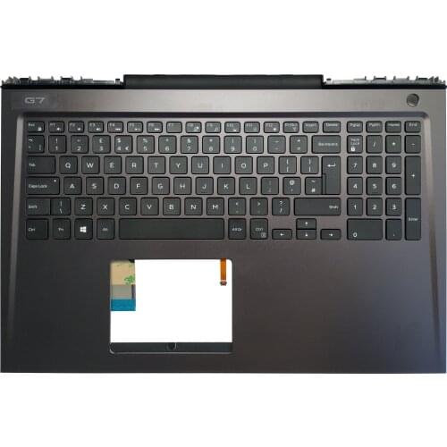 New Laptop UK Keyboard with Palmrest Cover for DELL inspiron G7 7588 UK Layout 09MK3W with Backlight
