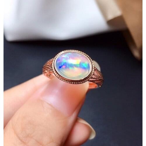 New womens products natural Australia opal simple beautiful birthday gift 925 Sterling Silver