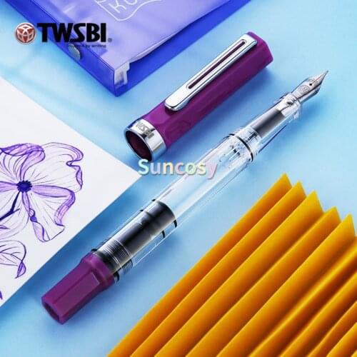 TWSBI ECO Fountain Pen ,Clear Demonstrator, Piston Filler Fountain Pen, Calligraphy Pens for Writing - Designer Gift Set