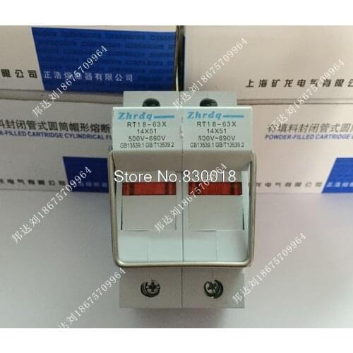 Masahiro RT18-63X 2P Base Is Melting Fuse 14*51 Seat Thick Copper Pieces RT18-63-20PCS/LOT