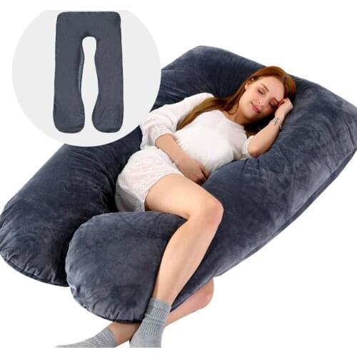 Soft polar pregnant pillow Gravida U Type lumbar pillow Multi function side protect cushion for pregnancy women direct delivery