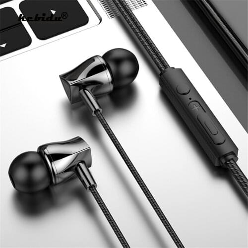 3.5mm Wired Subwoofer Earphones Upgraded Wired Headset Mobile Phone Sport Headset In ear Deep Bass Stereo Earbuds With Mic